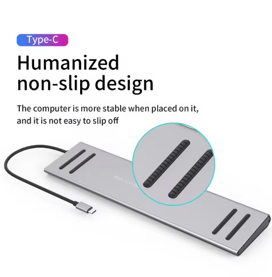 USB-C docking station connected to laptop