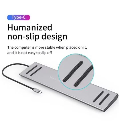 USB-C docking station connected to laptop