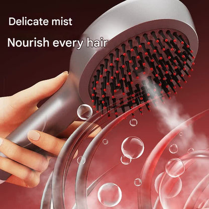 Massage spray comb bristle head close-up