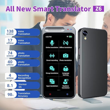 AI translator device held in hand