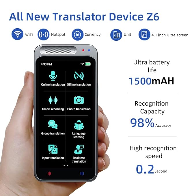 AI translator device with packaging