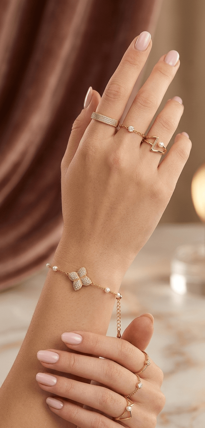 Butterfly Charm Adjustable Bracelet worn on wrist