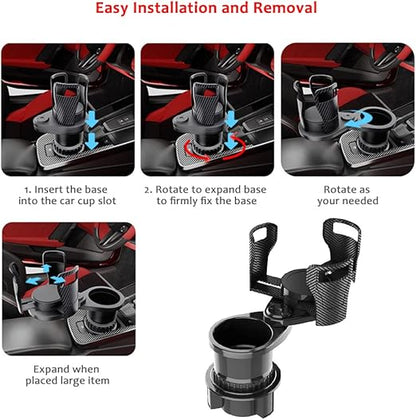 Car drink expander holding two cups