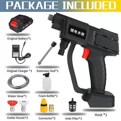 Car pressure washer nozzle close-up