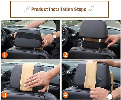 Car seat headrest pillow side angle