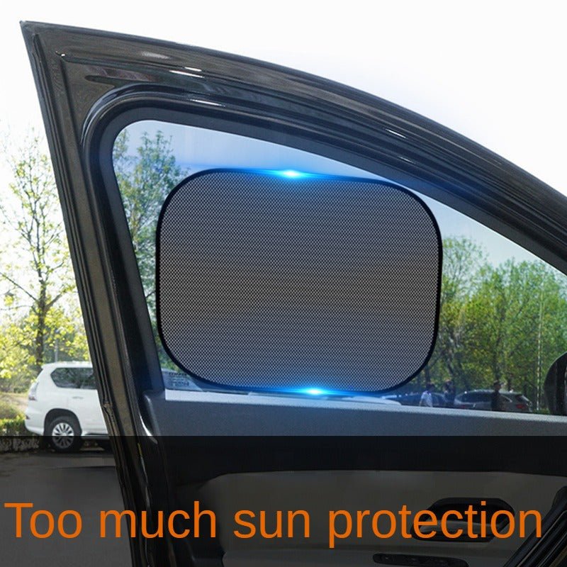 Car sunshade folded for storage