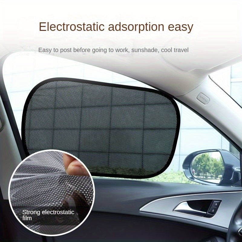 Car sunshade installed view