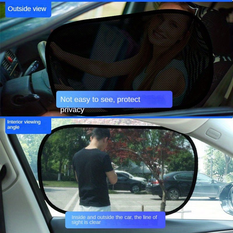 Car sunshade close-up detail