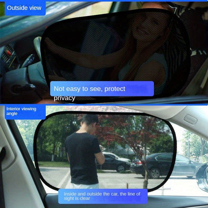 Car sunshade close-up detail