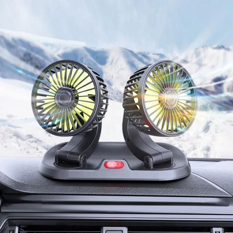 Double headed vehicle fan color options