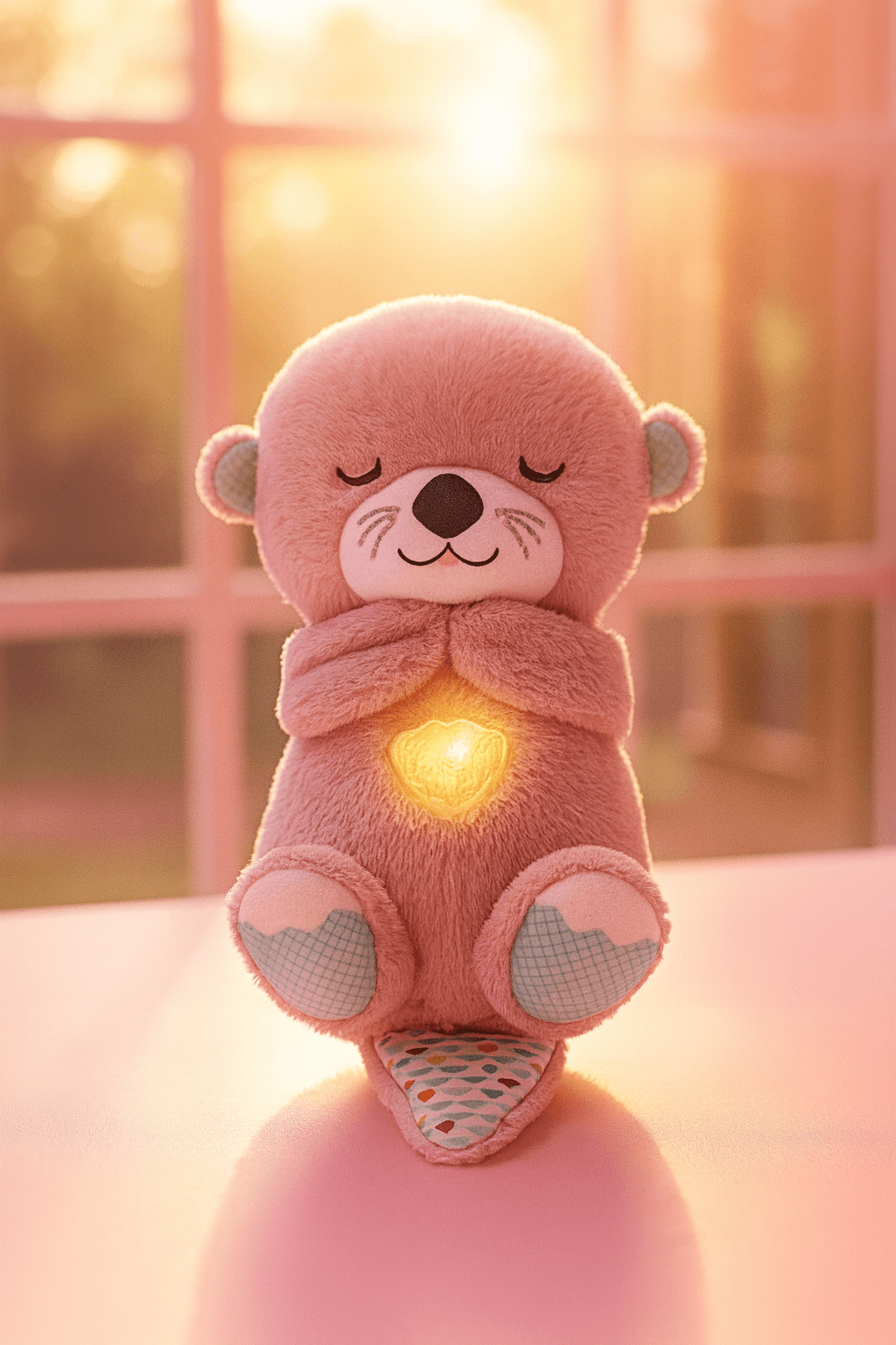 Heartbeat & Light-Up Belly Bear glowing belly feature