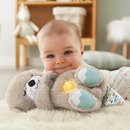 Heartbeat & Light-Up Belly Bear soothing sensory plush