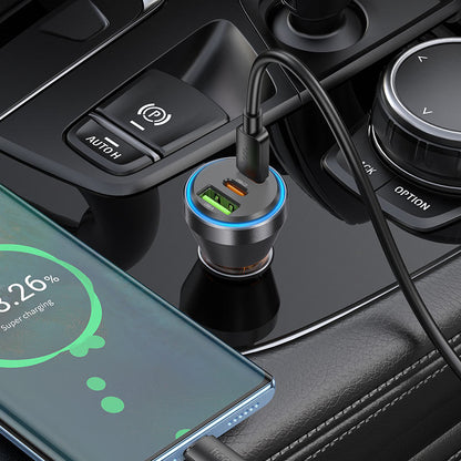 Hoco car charger plugged into car socket