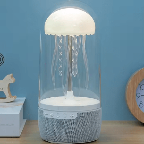 Jellyfish Bluetooth speaker with glowing LED lamp