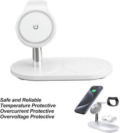 Wireless charger on nightstand
