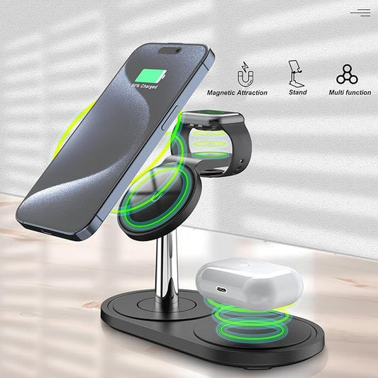 Multifunctional wireless charger in white