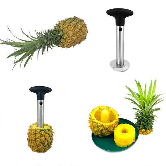 Pineapple Corer and Slicer with sliced pineapple