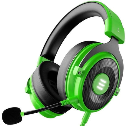 Gaming headset worn while gaming