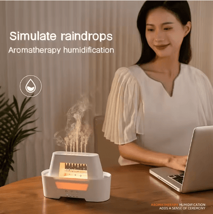 Raindrop Aroma Humidifier lit up