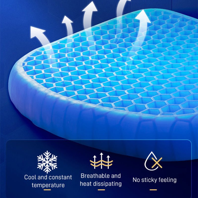 Silicone ice pad car seat cushion on car seat