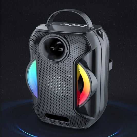 Sing-E portable Bluetooth speaker with RGB lights glowing
