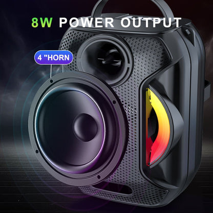 Sing-E speaker RGB lighting close-up