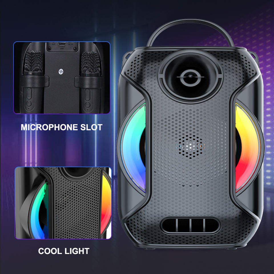 Sing-E portable speaker in use