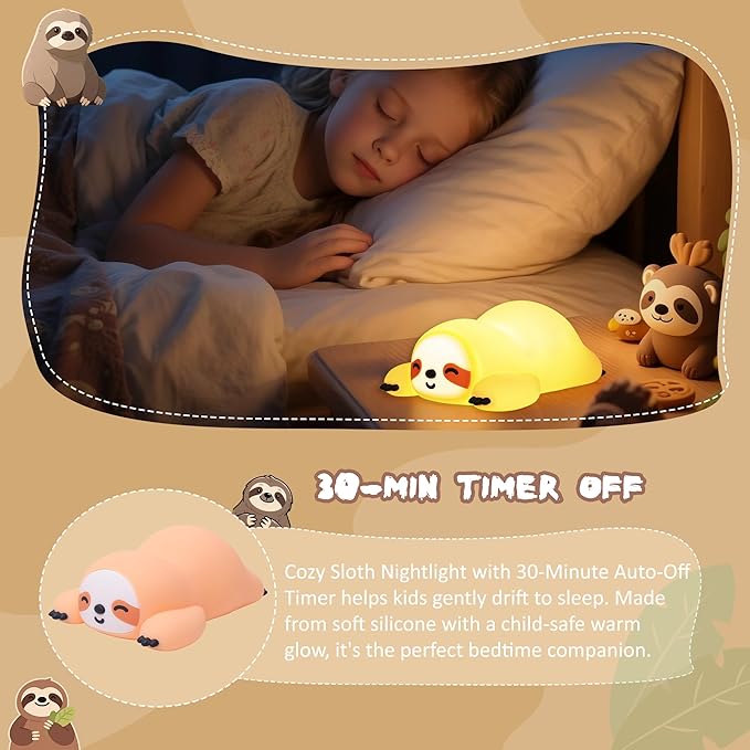 Soft LED Bedside Lamp in a dark room