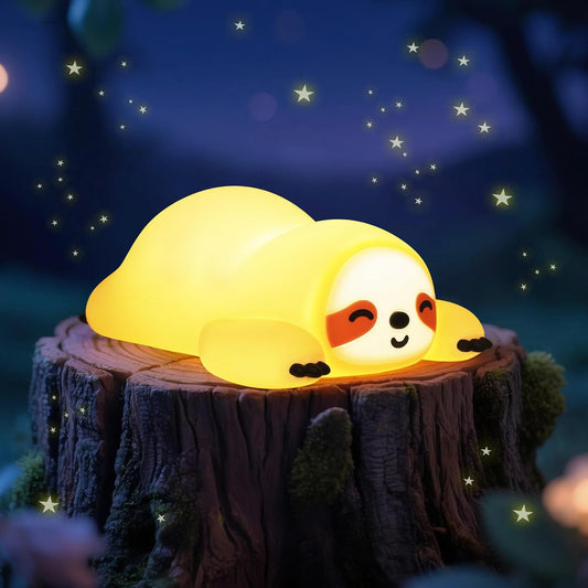 Soft LED Bedside Lamp glowing