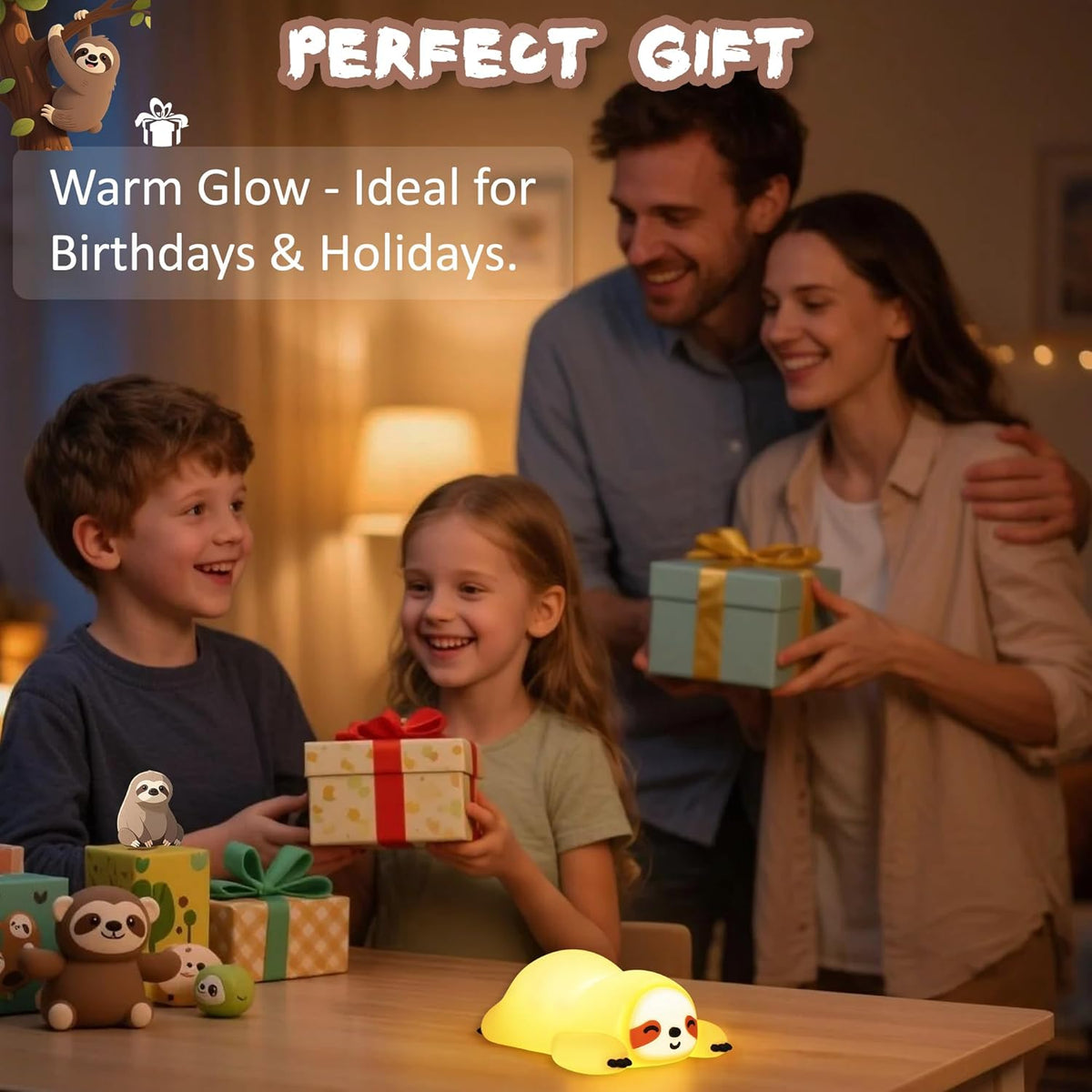 Soft LED Bedside Lamp on nightstand