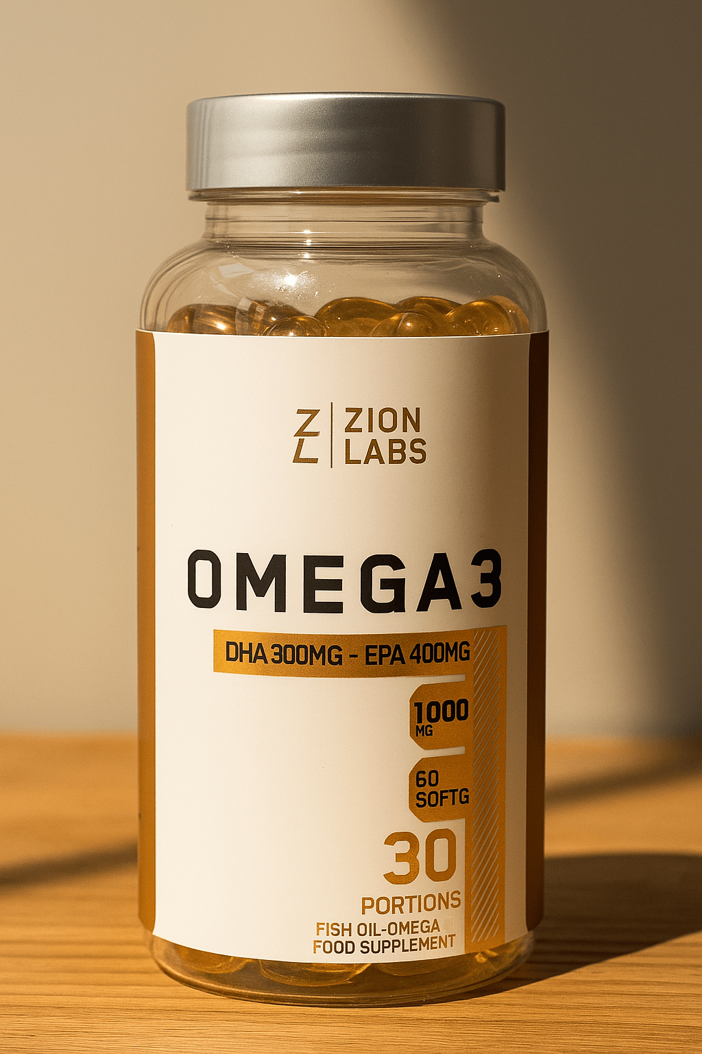 Zion Labs Omega-3 Fish Oil bottle