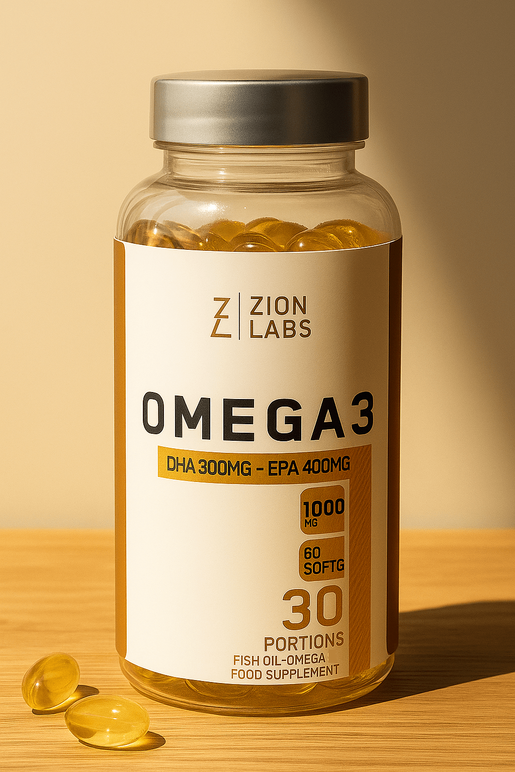 Zion Labs Omega-3 Fish Oil 60 softgels